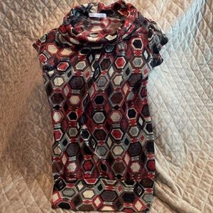 5 for $25! Cowl neck multi colored top.